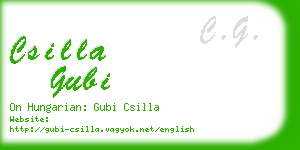 csilla gubi business card
